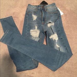 Jeans with tags